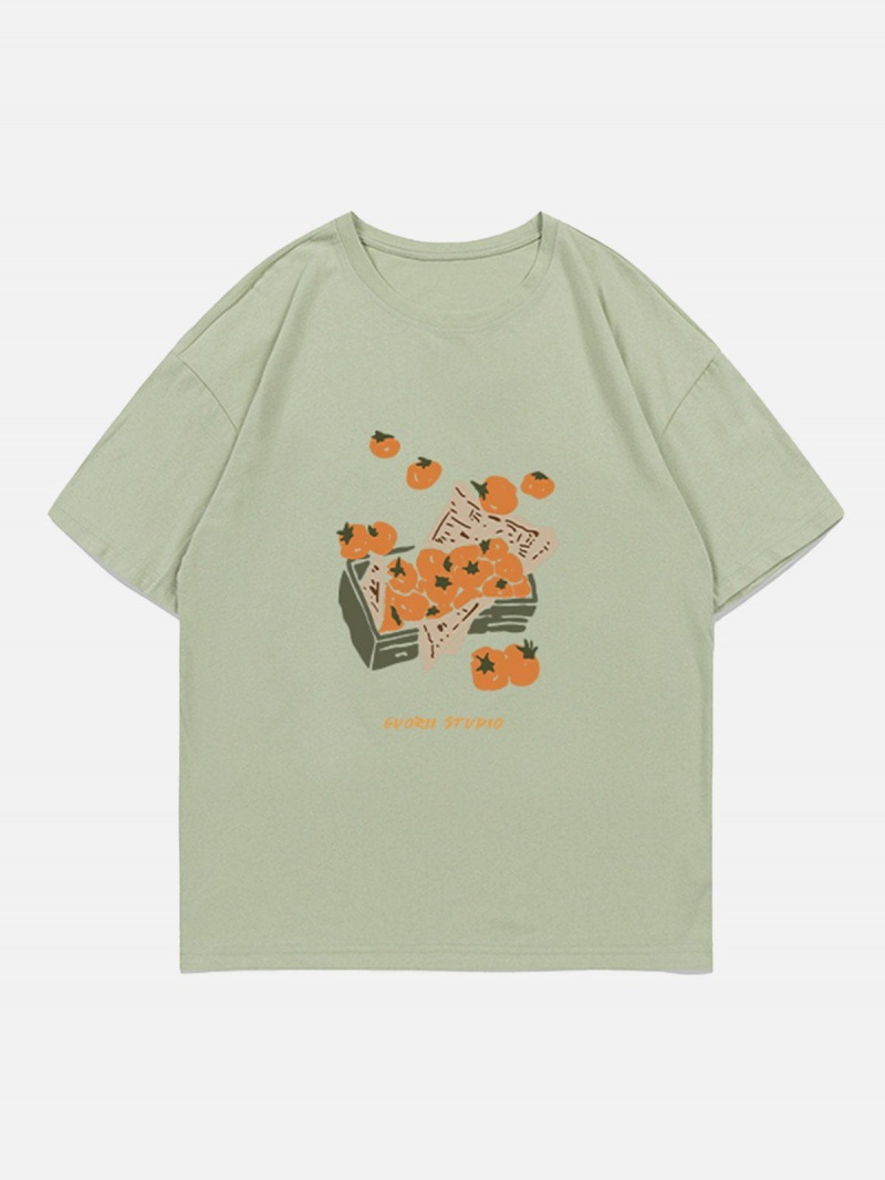 Abricot  T Shirts Aelfric Eden Tomatoes Print Tee - LWQ-7315918